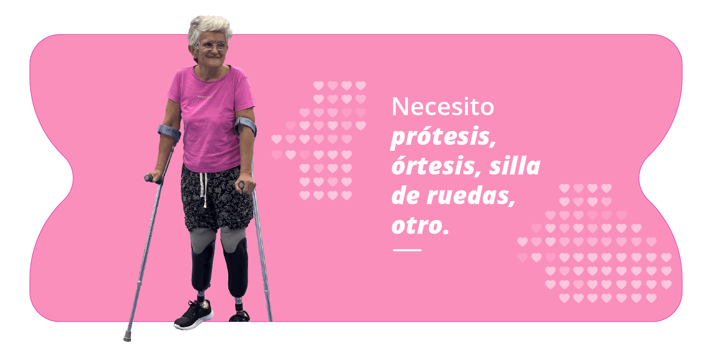 Protesis, órtesis, silla de ruedas, otro